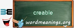 WordMeaning blackboard for creable